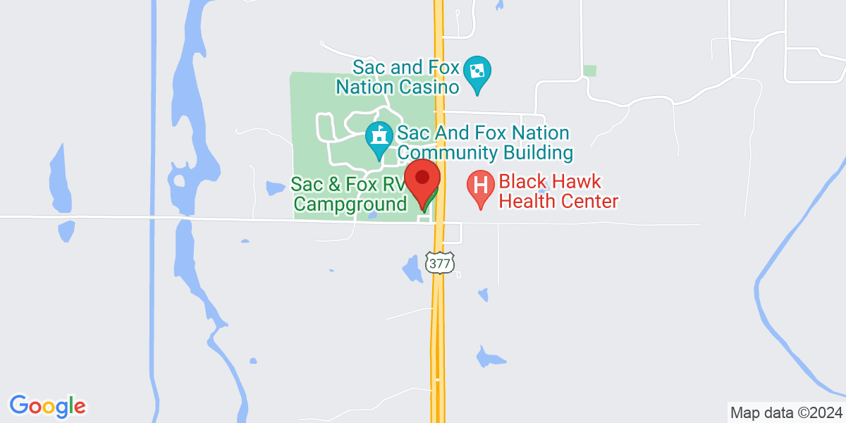 Map of Sac and Fox National Public Library